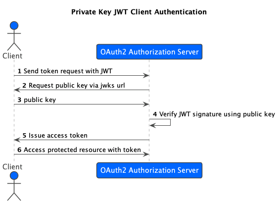 Client authentication - private key JWT